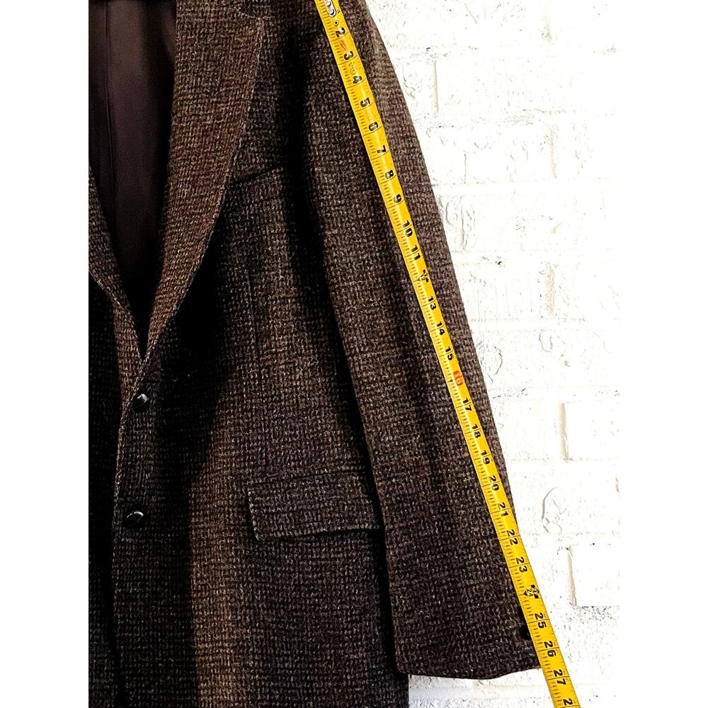 Harris Tweed Scotland Sport Coat Blazer Mens 48R Brown Flecked 100% Wool - Picture 10 of 11